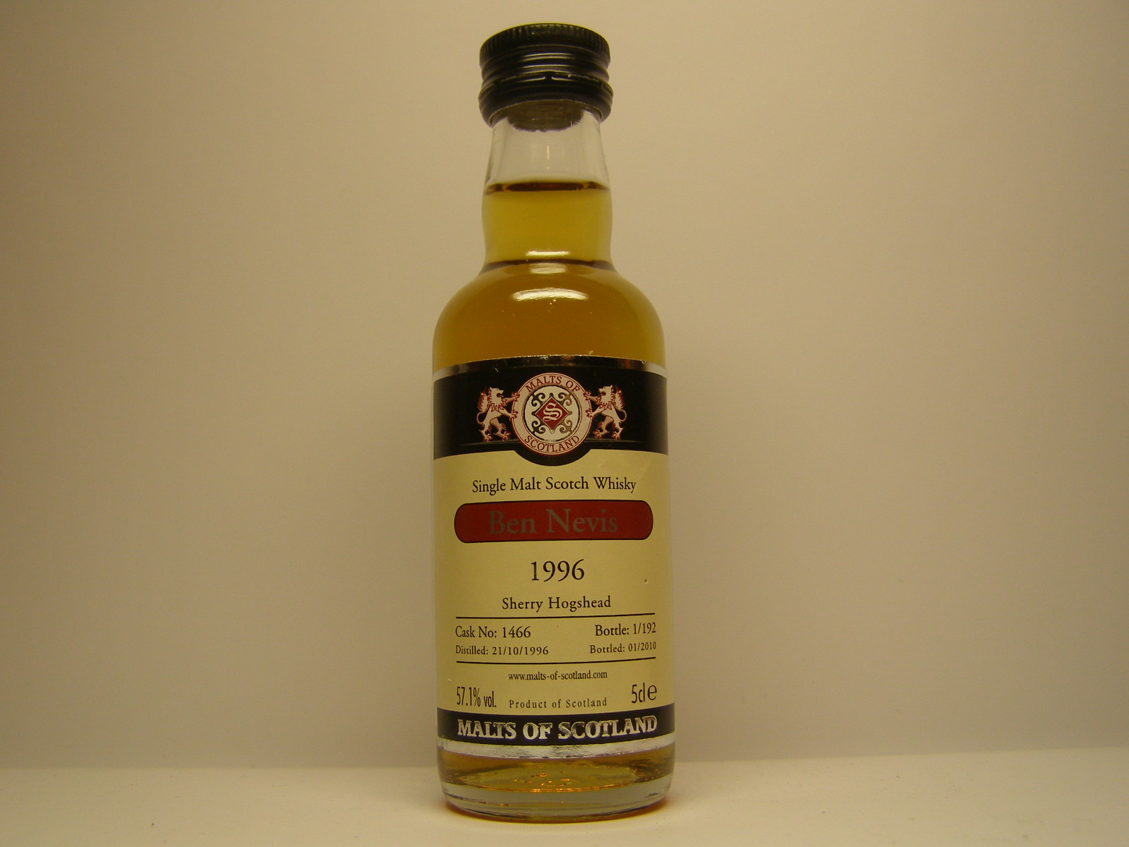 SMSW 1996-2010 "Malts of Scotland" 5cle 57,1%vol. 